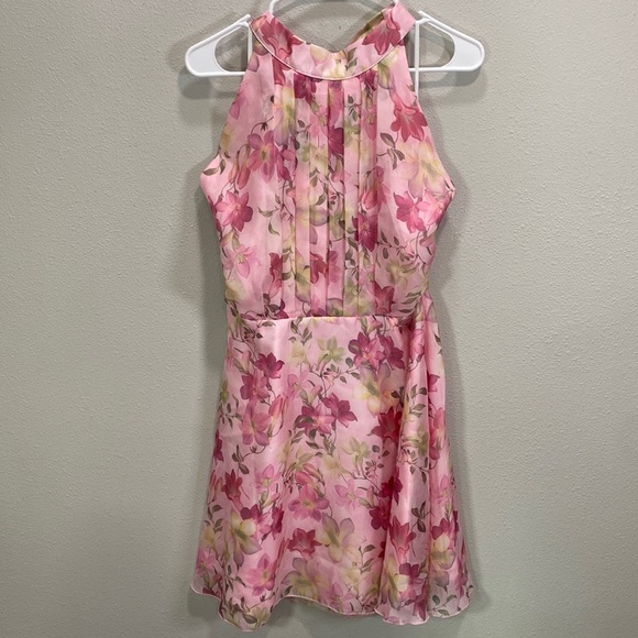 Petal and pup gardenia halter mini dress floral pink - Picture 2 of 9